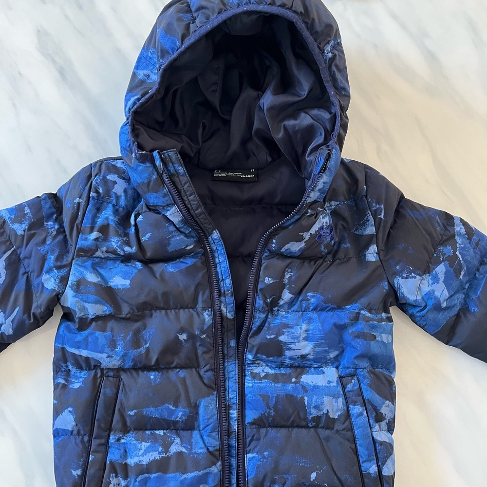 Under Armour Kids Blue Camo Puffer Jacket